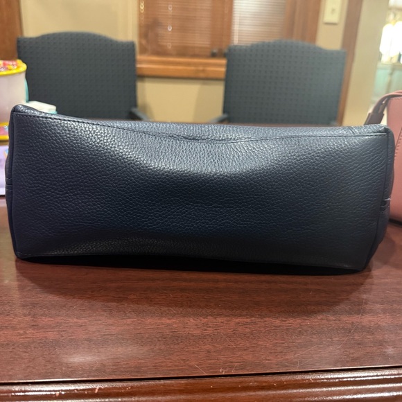 Michael Kors Dark Blue Shoulder Bag with Gold Accents - Picture 2 of 11